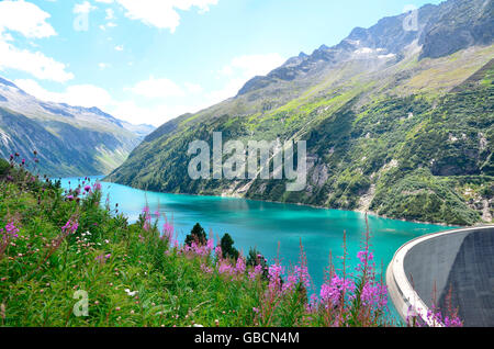 Gebirge, Wasserspeicher, Speichersee, Zillergruendl, Zillertal, Tirol, Oesterreich Foto Stock