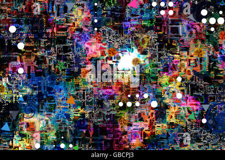 Abstract sfondo colorato, generati digitalmente Foto Stock