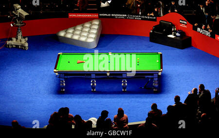 Snooker - Masters 2009 - Day One - Wembley Arena. Una visione generale del tavolo al Masters 2009 Foto Stock