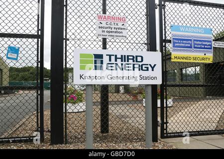 Knapton stazione di generazione, di proprietà di terzi, energia in oriente knapton, North Yorkshire, Regno Unito. Ian Hinchliffe / ianrichardhinchliffe. Foto Stock