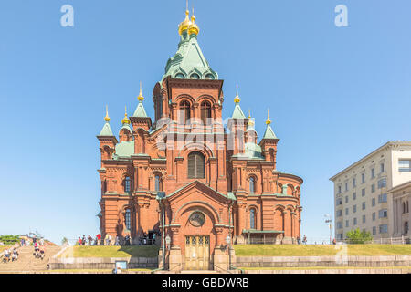 Ortodossa finnica Cattedrale Uspenski Helsinki Finlandia Foto Stock