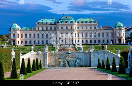 Il palazzo del Belvedere di Vienna Foto Stock