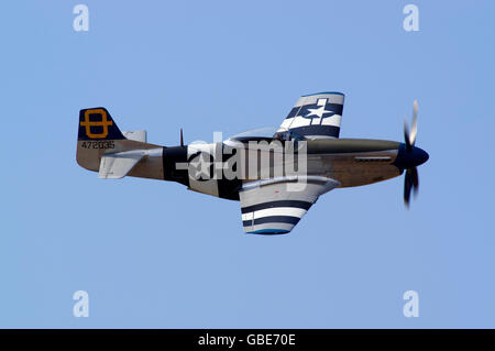 North American p51-D, G-SIJJ, Jumpin Jaques, presso Southport Airshow, Inghilterra, Regno Unito, Foto Stock