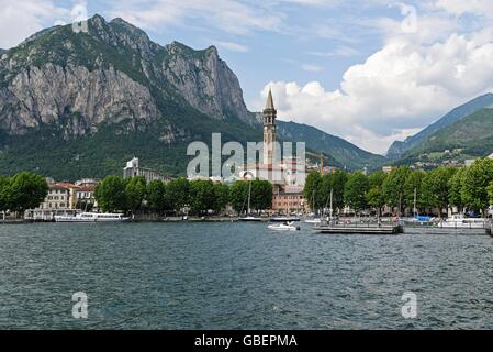 Chiesa di San Nicolò, Lecco, lago di Como, il Lago di Como, Lombardia, Italia Foto Stock