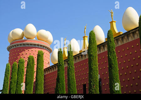 Teatro Dali e museo, Figueres, Costa Brava Catalogna / Salvador Dali, Teatre Museu Dali Foto Stock