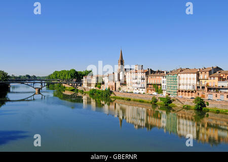 Fiume Tarn, Montauban, Dipartimento del Tarn-et-Garonne, Midi-Pirenei, Francia / a lunga distanza sentiero GR 65 Foto Stock