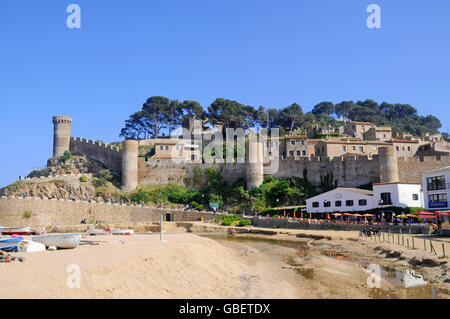 Villa Vella, castello, la città vecchia, Tossa de Mar, Costa Brava Catalogna Foto Stock