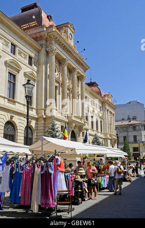 Street Market, souvenir, quartiere di Lipscani, quartiere storico, Bucarest, Romania Foto Stock