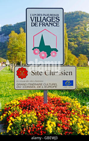 Più bei villaggi di Francia, award, Baume-les-Messieurs, Lons-Le-Saunier, Departement Jura, Franche-Comte, Francia Foto Stock