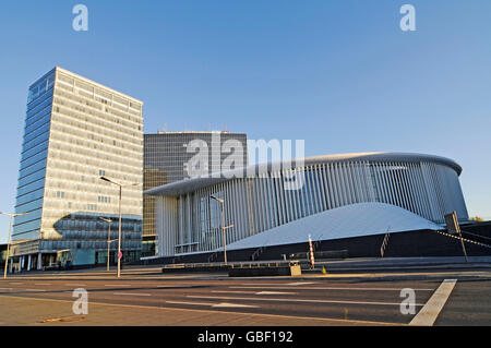 Philharmonic Hall, Philharmonie, Place de l' Europa, il quartiere europeo, Kirchberg Plateau, città di Lussemburgo, Lussemburgo Foto Stock