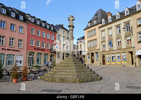Piazza del mercato, Echternach, Lussemburgo Foto Stock