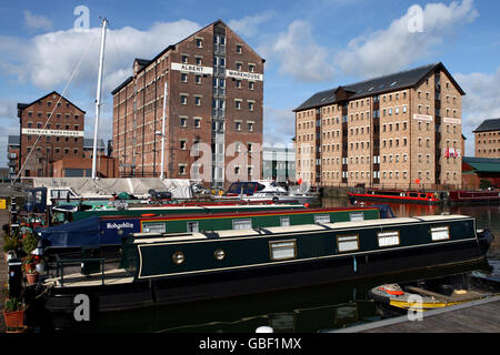 Gloucester Docks. Una vista generale delle banchine di Gloucester Foto Stock