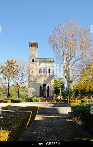 Edificio nel giardino, Centro Andaluz de Arte Contemporaneo, la Cartuja, un ex monastero certosino, centro per l arte contemporanea, museo, Siviglia, provincia di Siviglia, in Andalusia, Spagna, Europa Foto Stock