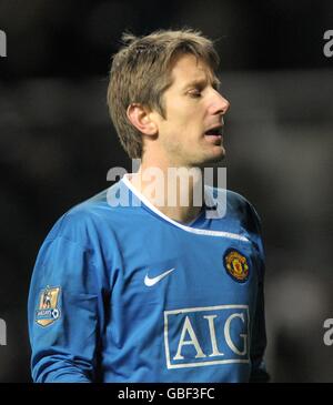 Calcio - Barclays Premier League - Newcastle United / Manchester United - St James' Park. Edwin Van der SAR, portiere del Manchester United, dopo il fischio finale Foto Stock