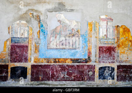 Pittura murale, Villa storica Arianna, Castellammare di Stabia, Campania, Italia Foto Stock