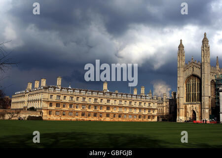 Vista su Cambridge. Una vista generale della King's College Chapel, Cambridge Foto Stock