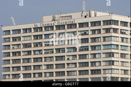 Vista generale del St Thomas' Hospital, Westminster, Londra. Foto Stock