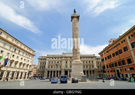 Marco Aurelio, Colonna, Piazza Colonna, Piazza Roma, lazio, Italy Foto Stock