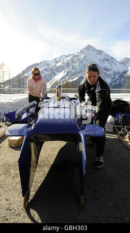 Bob - Servizi combinati di Bob e Skeleton servizi Inter campionati - Cesana - Torino Foto Stock