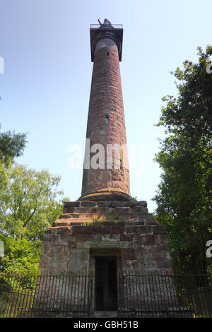 Il monumento a Hawkstone Park, Shropshire, Inghilterra. Foto Stock