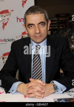 Rowan Atkinson e Jodie Prenger firma CD - Londra Foto Stock