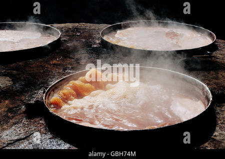 Riservato una grande pentola per la cottura di birra locale in Burkina Faso che noi chiamiamo Dolo e è fatto da miglio Foto Stock