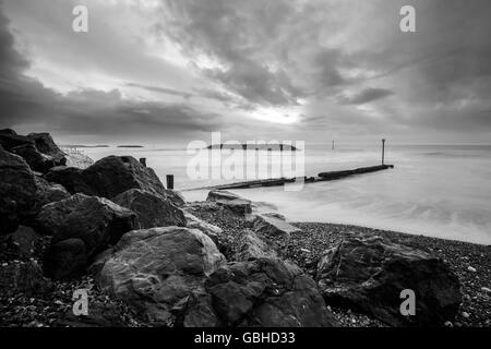 In bianco e nero di Middleton sul mare Foto Stock