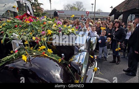 Jade Goody funerale Foto Stock