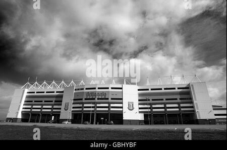 Calcio - stadi di calcio - Britannia Stadium. Vista generale dello stadio Britannia, sede di Stoke City Foto Stock