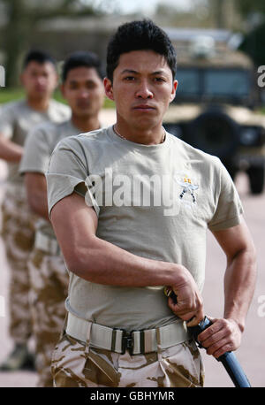 Secondo battaglione del Royal Gurkha Fucili a canna rigata Foto Stock