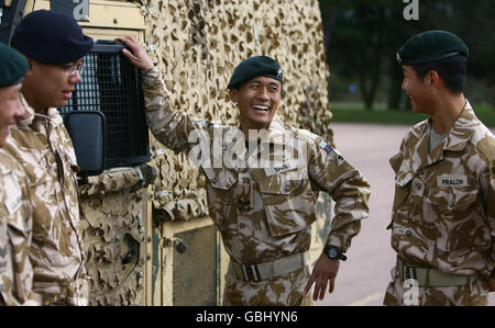 Secondo battaglione del Royal Gurkha Fucili a canna rigata Foto Stock