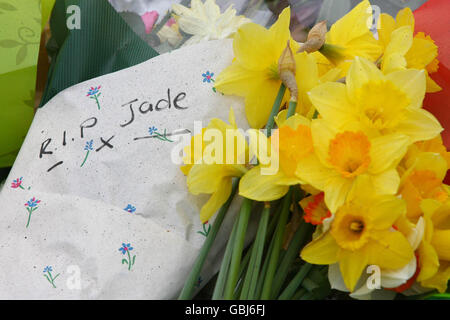 Jade Goody funerale Foto Stock