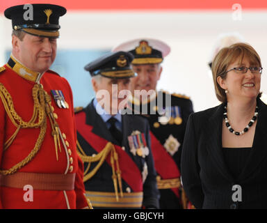 Il segretario di casa Jacqui Smith partecipa alla cerimonia di arrivo del presidente del Messico alla Parata delle Guardie a Cavallo a Londra. Foto Stock