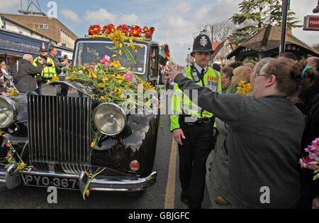 Jade Goody funerale Foto Stock