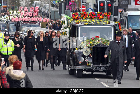 Jade Goody funerale Foto Stock