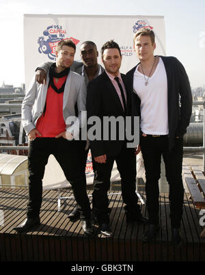 Boy band riforma blu Foto Stock