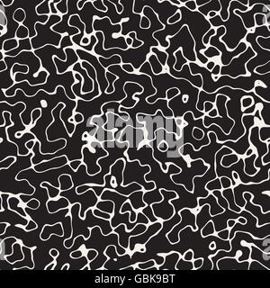 Vector Seamless linee ondulate rumore Memphis Texture di stile Illustrazione Vettoriale