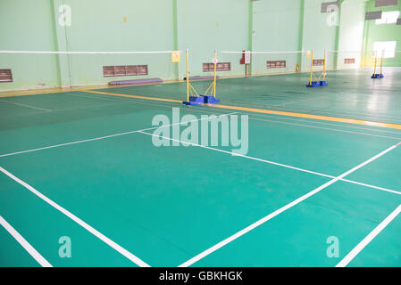 Campi da badminton indoor Foto Stock