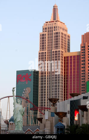 Travel Stock, Las Vegas. Il New York New York Hotel a Las Vegas Foto Stock