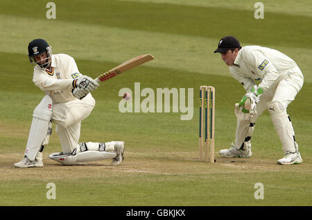 Cricket - Liverpool Victoria County Championship - Divisione uno - giorno due - Somerset v Durham - The County Ground. Dale Benkenstein di Durham in battuta d'azione Foto Stock