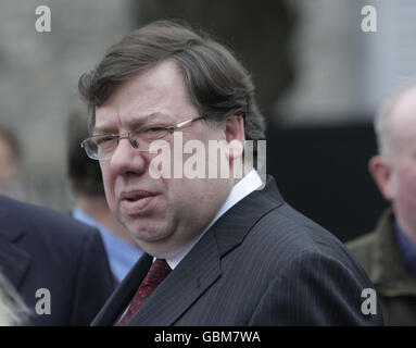 Taoiseach Brian Cowen partecipa alla commemorazione annuale del Fianna Fail 1916 al cimitero di Arbour Hill a Dublino. Foto Stock