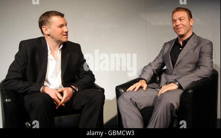 Sir Chris Hoy assiste la ricerca sul cancro evento di beneficenza Foto Stock