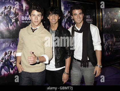 "Jonas Brothers: 3D esperienza concertistica' Premiere - Londra Foto Stock