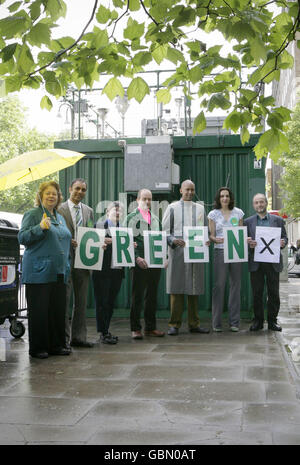 Partito Verde del London ELEZIONI EUROPEE Lancio Foto Stock