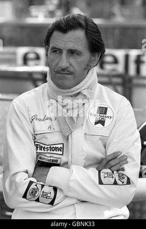 Corse automobilistiche - Campionato del mondo di Formula uno - Gran Premio di Monaco - Monte Carlo. Pilota di corse Graham Hill Foto Stock