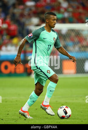 Lione, Francia. 06 Luglio, 2016. Nani del Portogallo durante UEFA EURO 2016 semifinale partita di calcio tra il Portogallo e il Galles allo Stade de Lyon a Lione, Francia, 06 luglio 2016. Foto: Christian Charisius/dpa/Alamy Live News Foto Stock