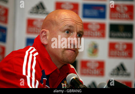 Rugby Union - Photocall Lions inglesi e irlandesi - Sandton Hotel. Shaun Edwards, allenatore della difesa dei Lions britannici e irlandesi, durante una conferenza stampa al Sandton Sun Hotel di Sandton, Johannesburg. Foto Stock