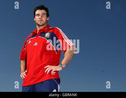 Mike Phillips dei Lions britannici e irlandesi durante una fotocellula sul tetto del Sandton Sun Hotel, Sandton, Johannesburg. Foto Stock