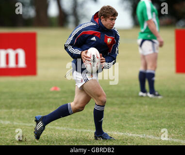 Leigh Halfpenny dei Lions britannici e irlandesi durante una sessione di formazione presso la Northwood School di Durban, Sudafrica. Foto Stock