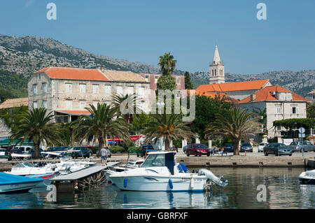 Porto, Orebic, della penisola di Peljesac, Dalmazia, Croazia /porto Foto Stock